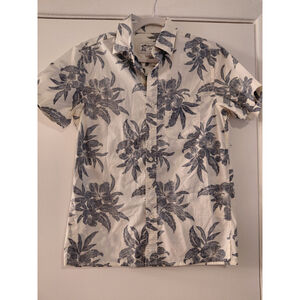 American Eagle Men's Short Sleeve Shirt Floral Hawaiian Pattern Button Up XS NWT